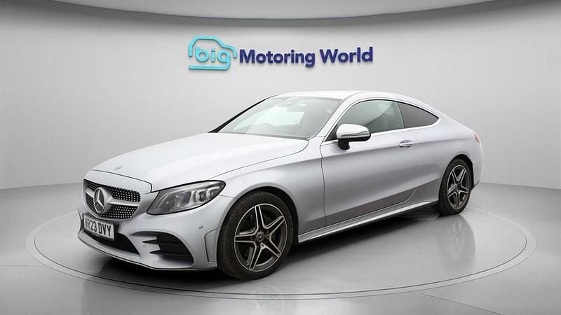 Used Mercedes C200 AMG line 198 HP (145 kW) 2023 Silver Coupe