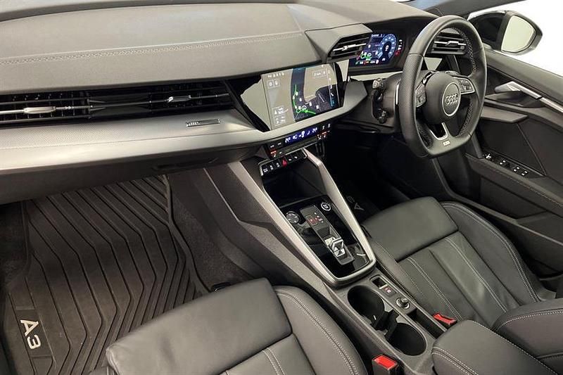 Used Audi A3 Black Edition 150 HP (110 kW) 2024 Navarra blue Hatchback