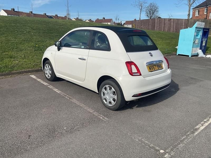 Used Fiat 500 Pop 69 HP (50 kW) 2018 White Cabriolet