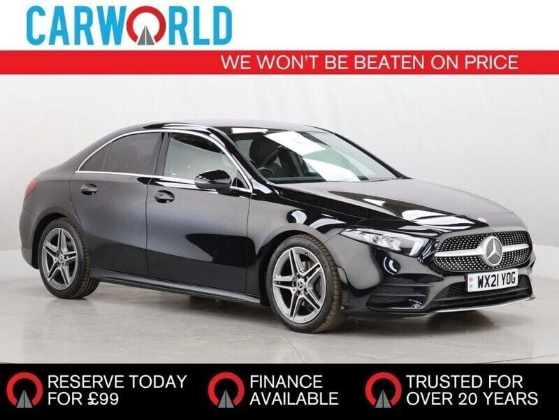 Black Used 2021 Mercedes A180 AMG line Sedan | £13,940 (Super price) - Image 1/3