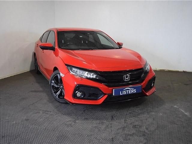 Solid rallye red Used 2017 Honda Civic Sport Hatchback | £10,490 (Fair price) - Image 1/4