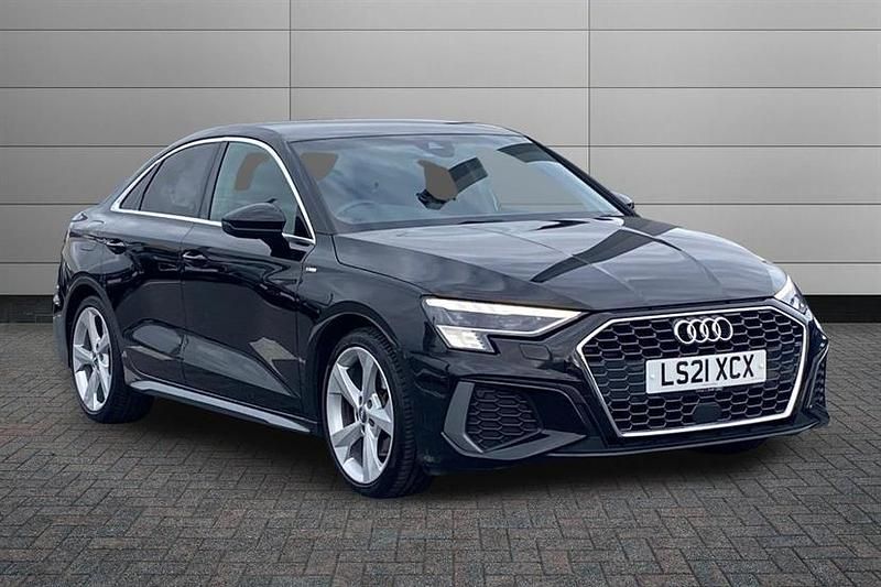 Mythos black Used 2021 Audi A3 S-Line Sedan | £21,350 (Fair price) - Image 1/4