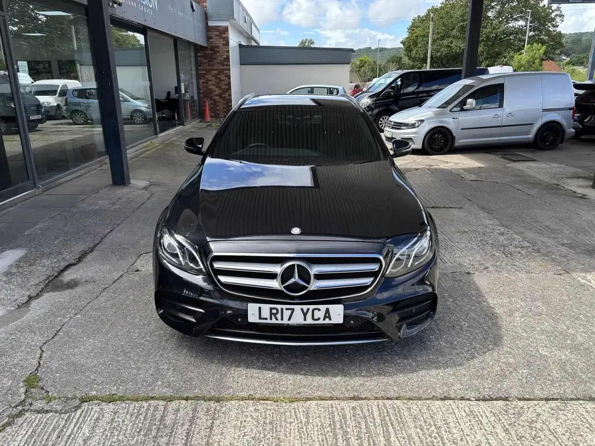 Used Mercedes E220 AMG line 194 HP (142 kW) 2017 Black Estate