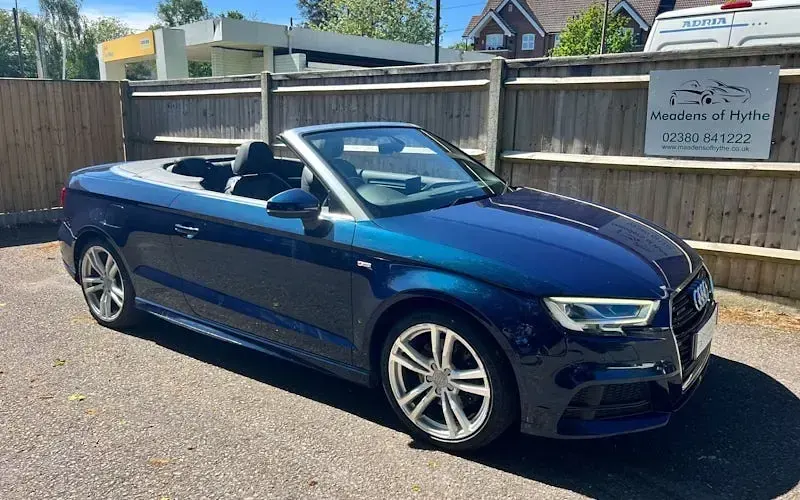 Used Audi A3 Cabriolet S-Line 190 HP (139 kW) 2017 Blue Cabriolet