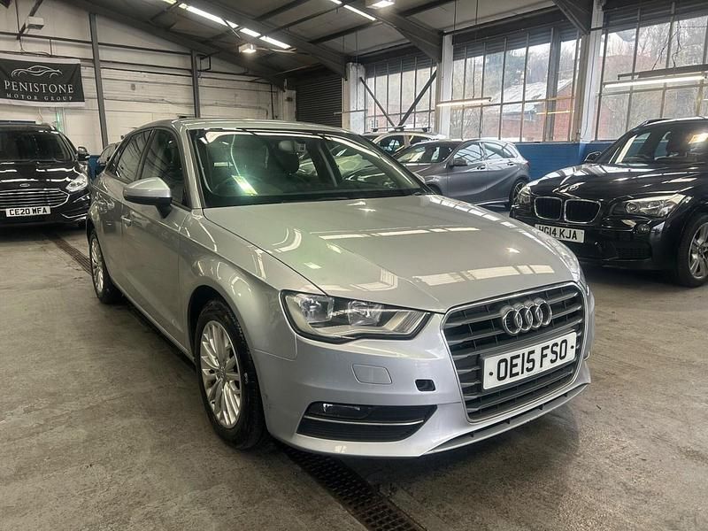 Silver Used 2015 Audi A3 Sportback Advanced Hatchback | £5,290 (Fair price) - Image 1/3