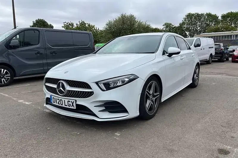 Used Mercedes A200 AMG line 163 HP (119 kW) 2020 White Hatchback