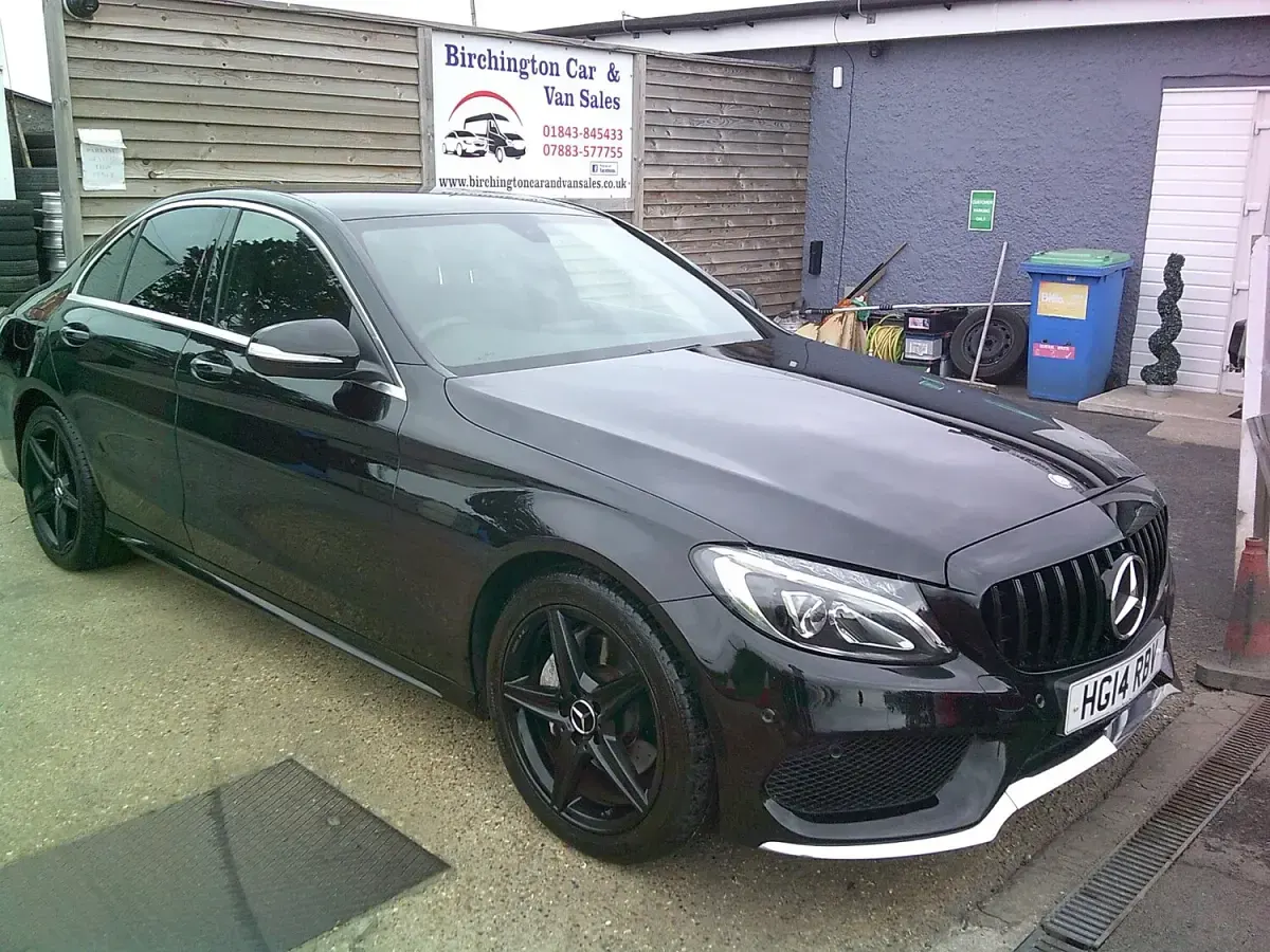 Used Mercedes C220 AMG line 170 HP (125 kW) 2014 Black Sedan