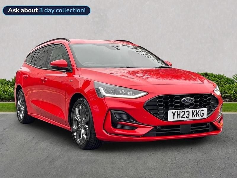 Red Used 2023 Ford Focus ST-Line Estate | £16,495 (Fair price) - Image 1/4