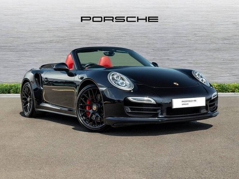 Jet black metallic Used 2015 Porsche 911 Turbo Cabriolet | £79,945 - Image 1/4