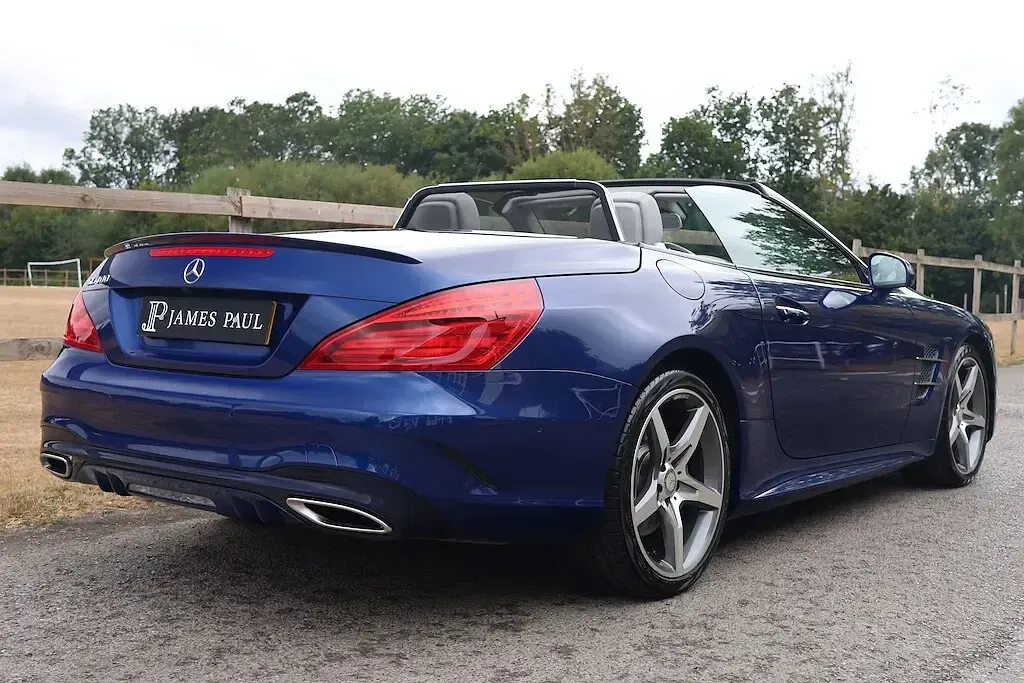 Used Mercedes SL400 AMG Line Premium 367 HP (269 kW) 2018 Blue Cabriolet