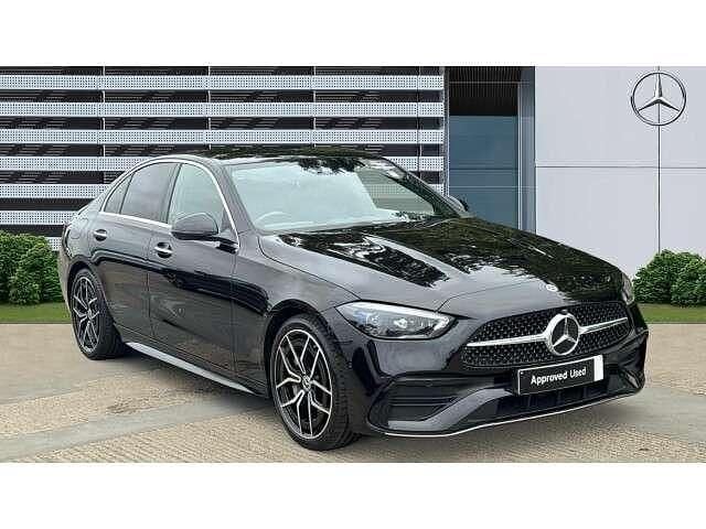 Black Used 2024 Mercedes C300e AMG Line Premium Plus Sedan | £37,445 (Good price) - Image 1/4