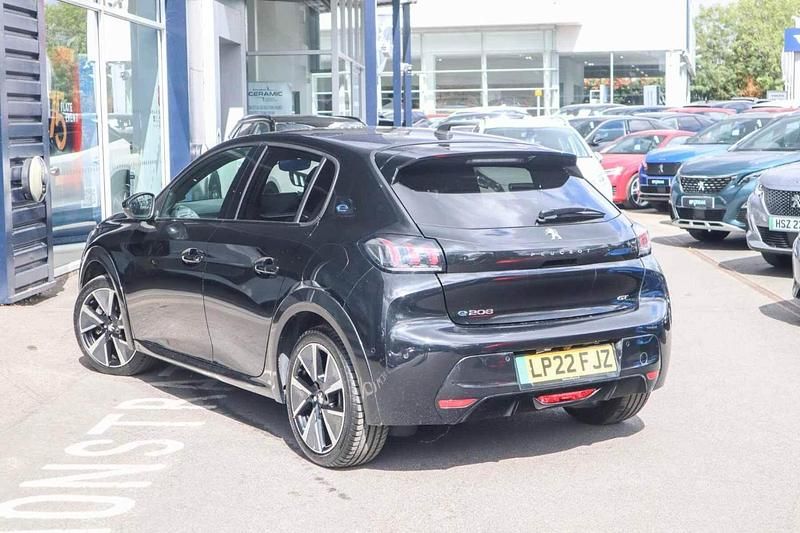Black Used 2022 Peugeot e-208 Premium Hatchback | £14,219 (Fair price) - Image 1/4