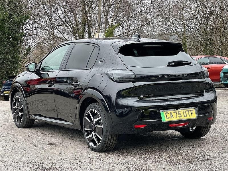 New Peugeot e-208 GT 98 kW (134 HP) 2025 Black Hatchback