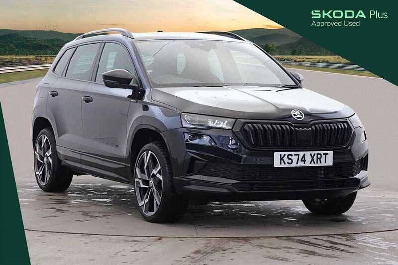 Black Used 2024 Skoda Karoq SportLine SUV | £28,595 (Fair price) - Image 1/4