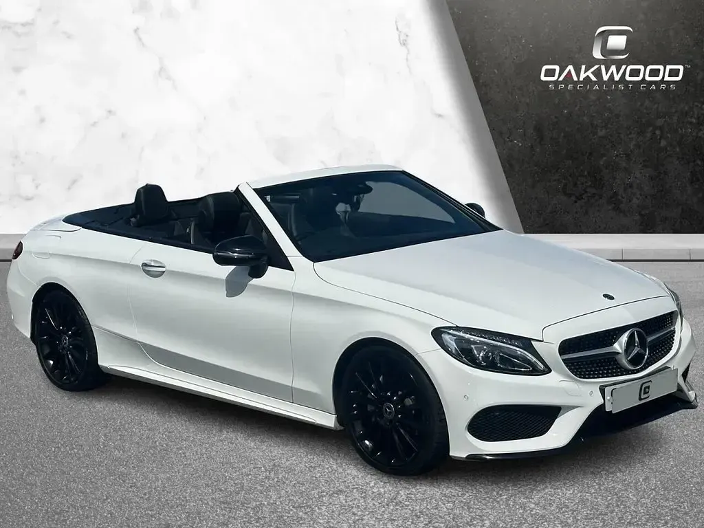 Used Mercedes C220 AMG line 170 HP (125 kW) 2017 White Cabriolet