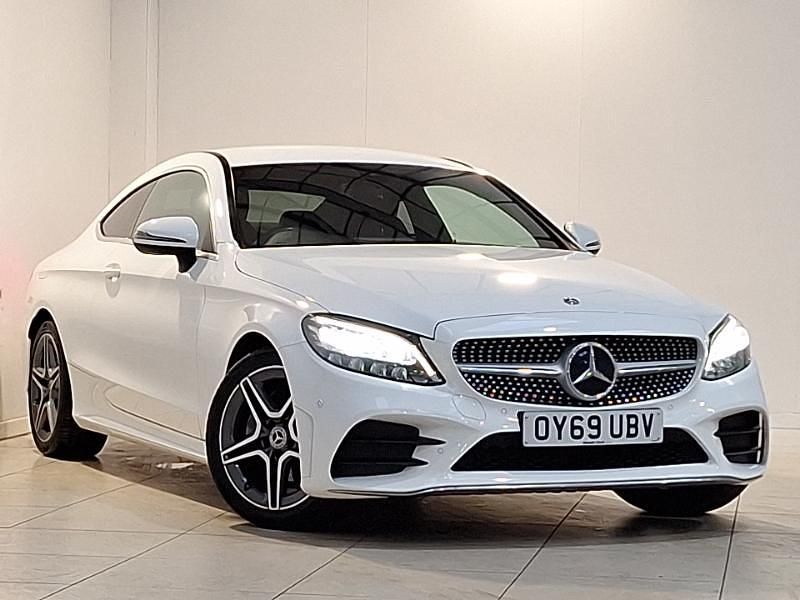 Used Mercedes C200 AMG line 184 HP (135 kW) 2019 White Coupe