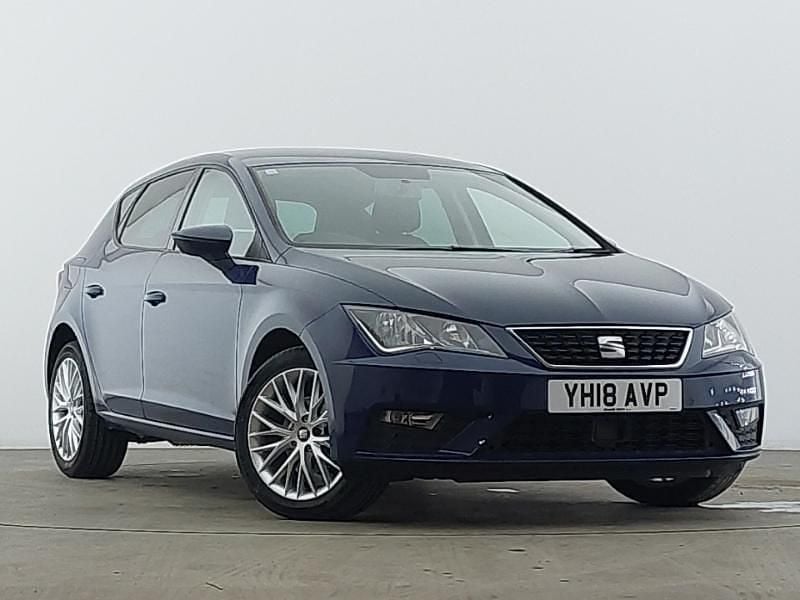 Used Seat Leon SE Dynamic 110 HP (80 kW) 2018 Blue Hatchback