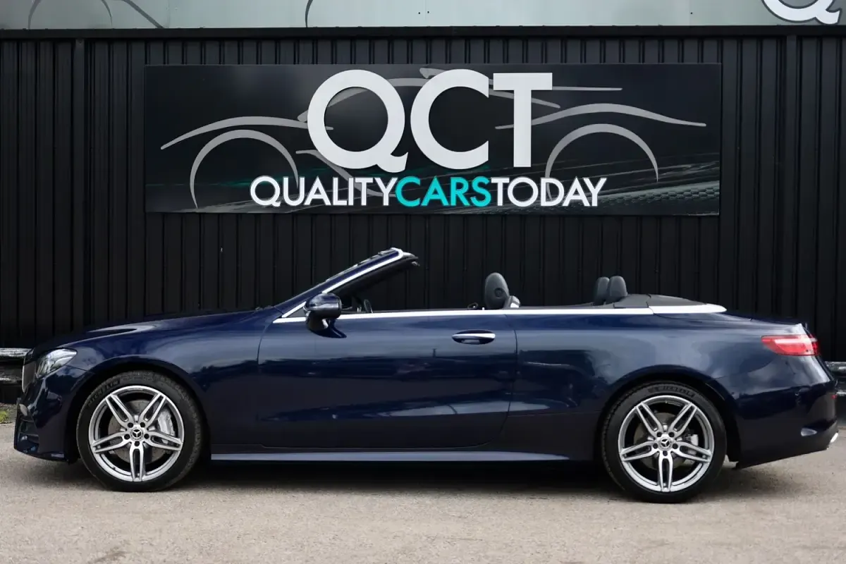 Used Mercedes E350 AMG Line Premium Plus 258 HP (189 kW) 2017 Blue Cabriolet