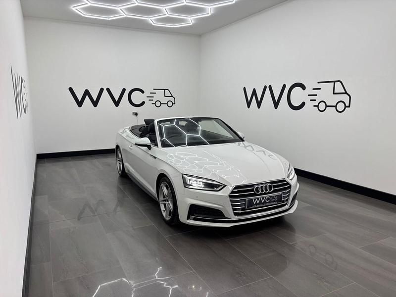 Used Audi A5 Cabriolet S-Line 190 HP (139 kW) 2018 White Cabriolet