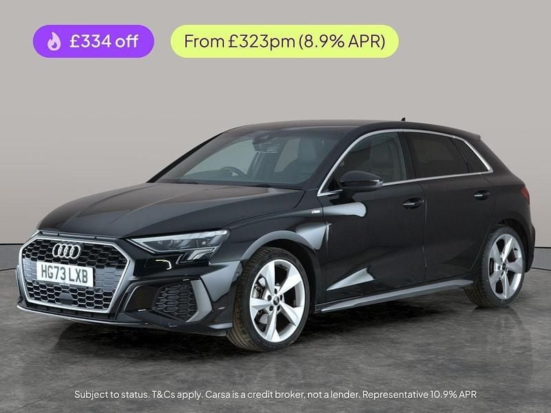 Black Used 2023 Audi A3 Sportback S-Line Hatchback | £22,640 (Fair price) - Image 1/2