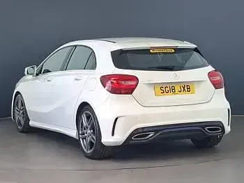 Used Mercedes A160 AMG line 102 HP (75 kW) 2018 White Hatchback