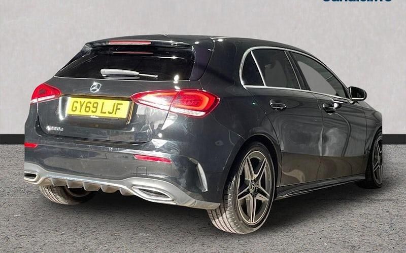 Used Mercedes A200 AMG line 150 HP (110 kW) 2019 Black Hatchback