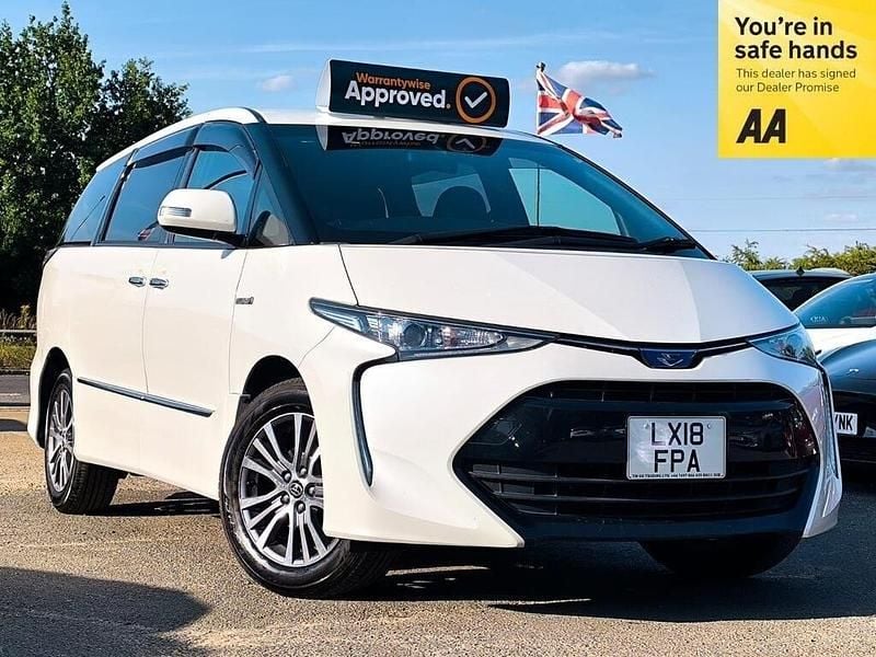 Used Toyota Estima Hybrid 2018 Pearl white MPV