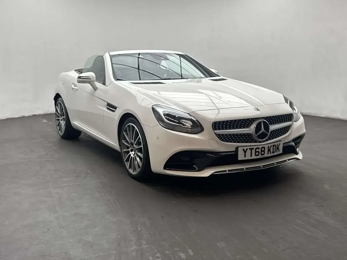 Used Mercedes SLC180 AMG line 2018 White Cabriolet