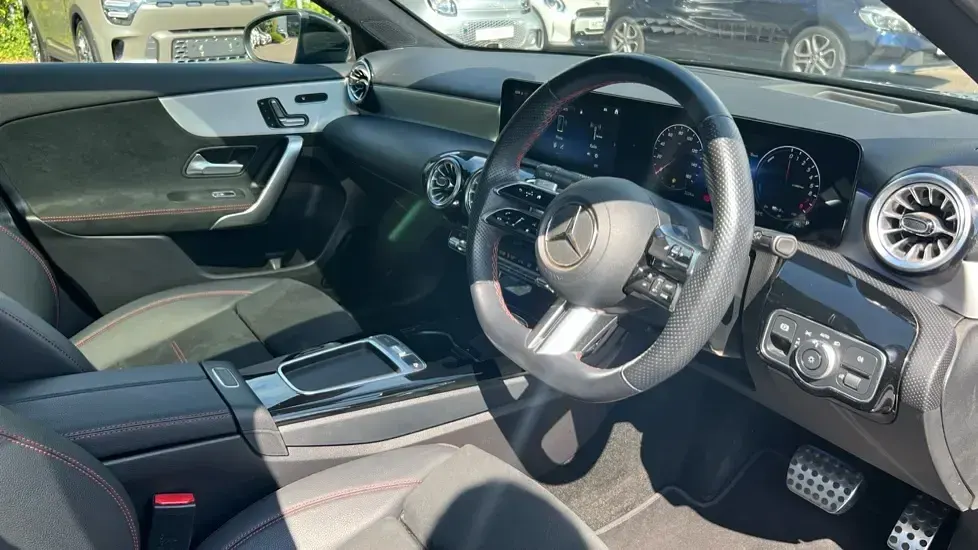 Used Mercedes A250 AMG Line Premium Plus 218 HP (160 kW) 2023 Cosmos black metallic