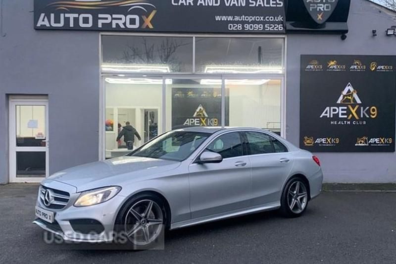 Used Mercedes C220 AMG line 170 HP (125 kW) 2018 Silver Sedan