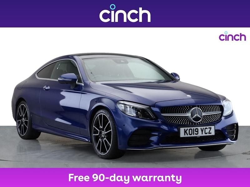 Blue Used 2019 Mercedes C220 AMG Line Premium Plus Coupe | £20,499 (Fair price) - Image 1/3