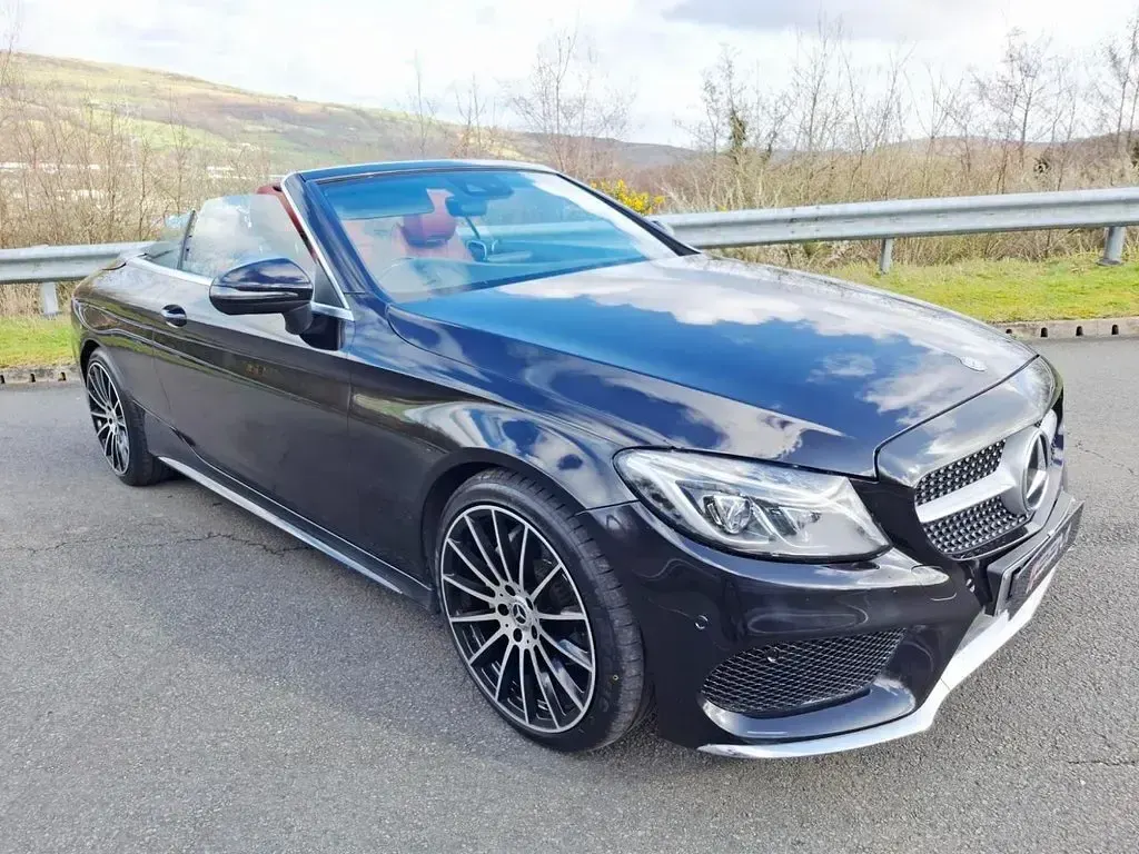 Used Mercedes C220 AMG line 170 HP (125 kW) 2016 Black Cabriolet