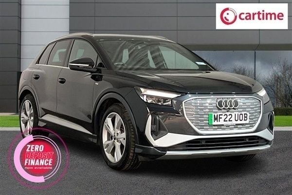 Black Used 2022 Audi Q4 e-tron S-Line SUV | £29,159 - Image 1/3