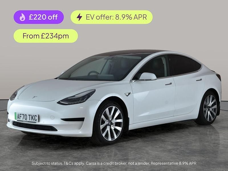 White Used 2020 Tesla Model 3 Standard Range Sedan | £13,889 (Fair price) - Image 1/2