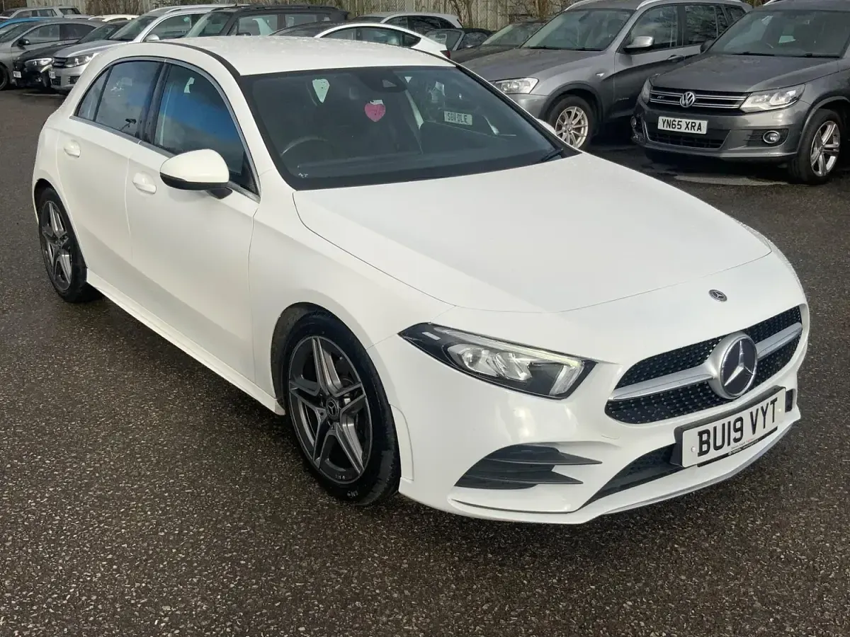Used Mercedes A200 AMG line 150 HP (110 kW) 2019 White Hatchback