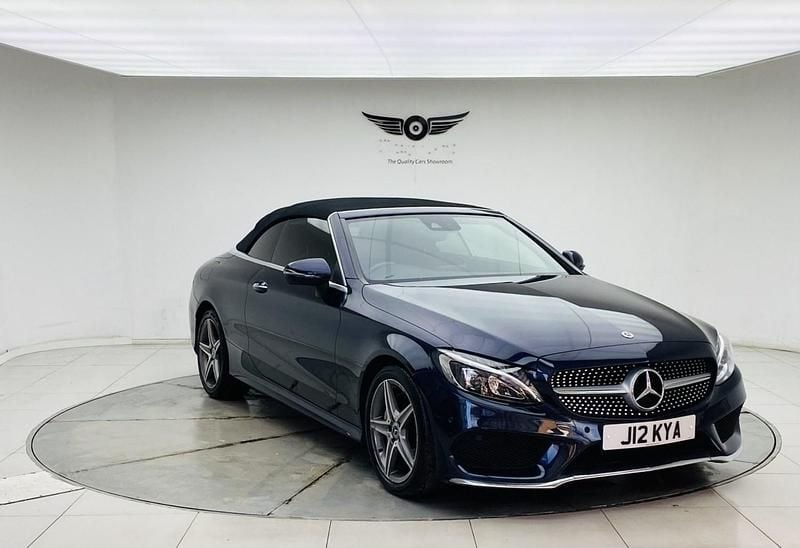 Blue Used 2017 Mercedes C200 AMG line Cabriolet | £12,995 (Good price) - Image 1/4