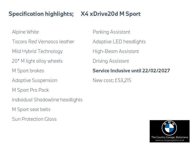 White Used 2022 BMW X4 M Sport SUV | £34,995 (Fair price) - Image 1/1