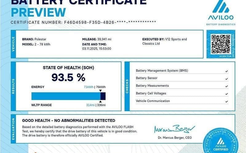 Used Polestar 2 Long Range Dual motor 300 kW (408 HP) 2021 Grey Hatchback