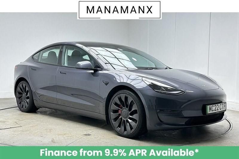 Grey Used 2022 Tesla Model 3 Performance Sedan | £19,480 (Fair price) - Image 1/4