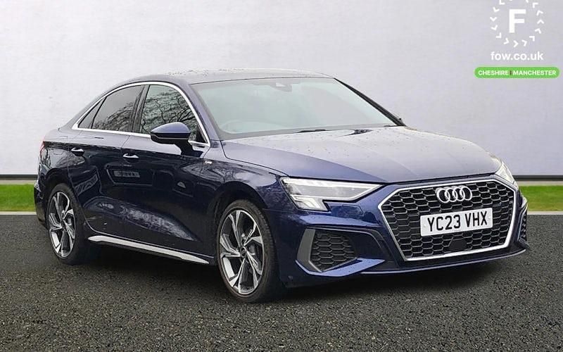 Blue Used 2023 Audi A3 S-Line Sedan | £21,199 (Fair price) - Image 1/4