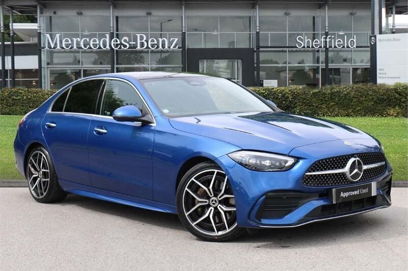 Blue Used 2024 Mercedes C200 AMG Line Premium Plus Sedan | £37,514 - Image 1/4