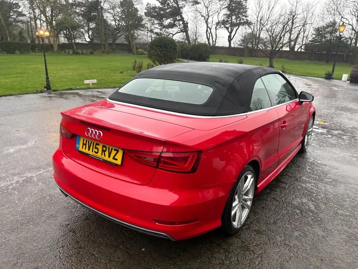 Used Audi A3 Cabriolet S-Line 150 HP (110 kW) 2015 Red Cabriolet
