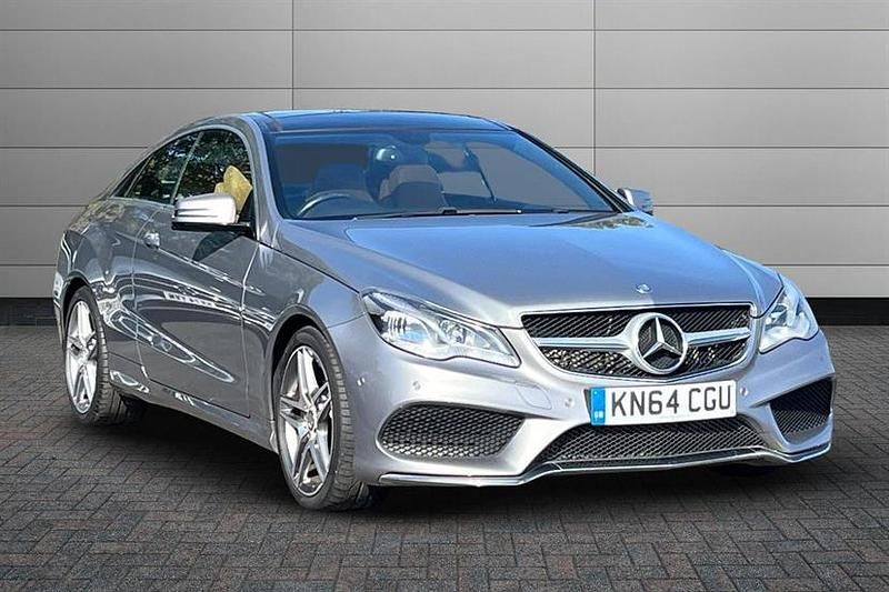 Palladium silver Used 2015 Mercedes E220 AMG line Coupe | £10,795 (Fair price) - Image 1/4