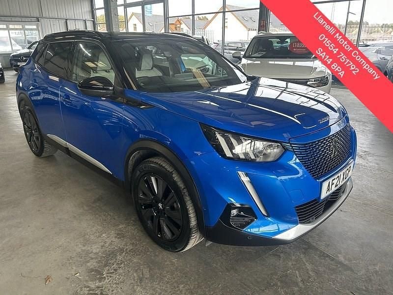 Blue Used 2021 Peugeot e-2008 Premium SUV | £11,995 (A bit pricey) - Image 1/4