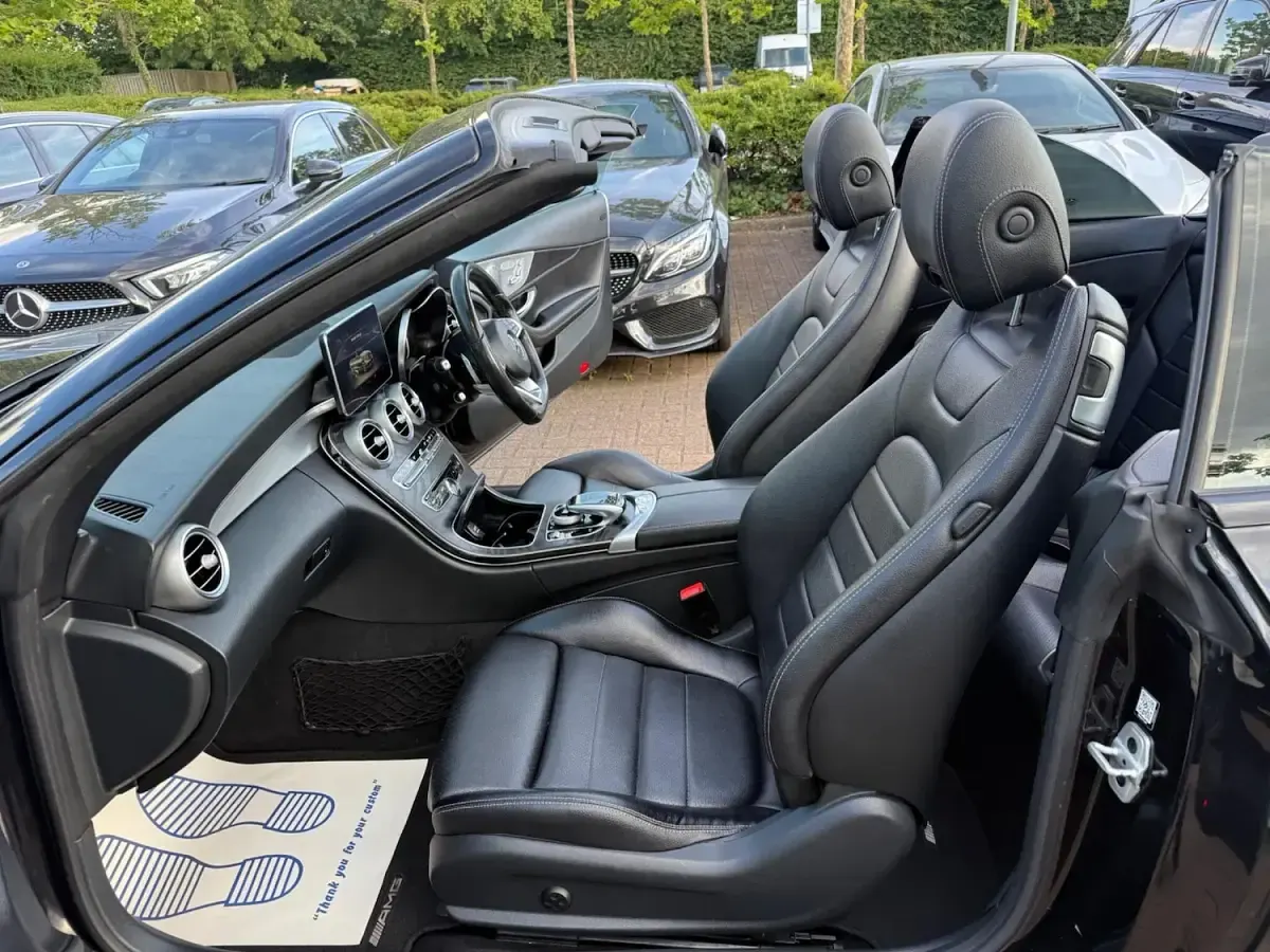 Used Mercedes C250 AMG line 2017 Black Cabriolet