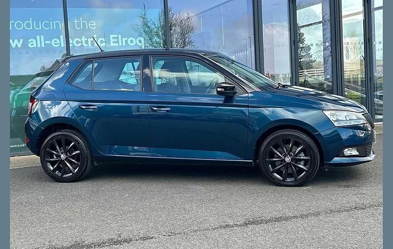 Used Skoda Fabia Colour Edition 94 HP (69 kW) 2021 Petrol blue metallic black magic pearl effect Hatchback