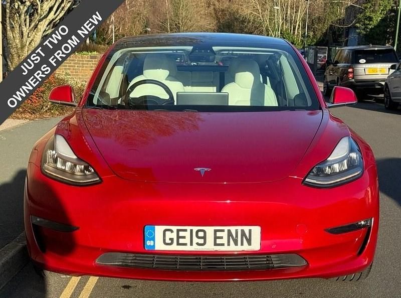 Used Tesla Model 3 Long Range AWD 366 kW (498 HP) 2019 Red Sedan