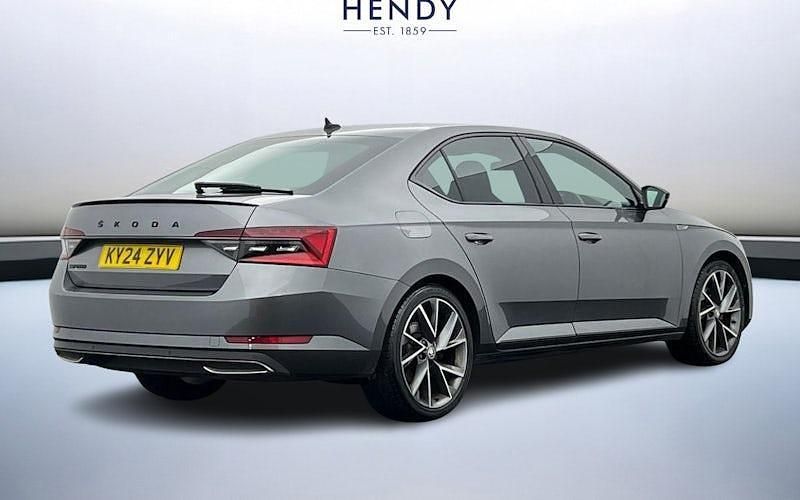 Used Skoda Superb SportlinePlus 150 HP (110 kW) 2023 Graphite grey metallic Hatchback