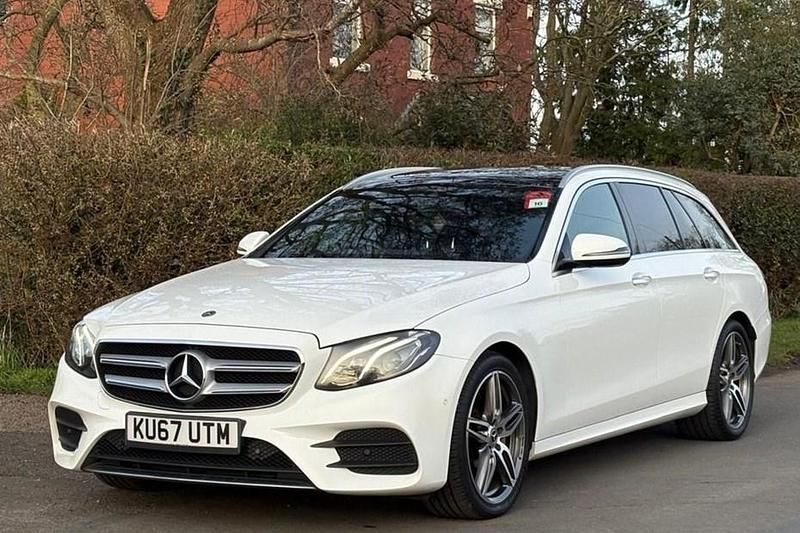 Used Mercedes E220 AMG line 2017 White Estate