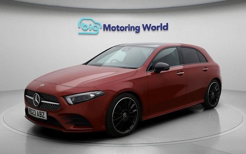 Used Mercedes A180 AMG line 136 HP (100 kW) 2022 Red Hatchback